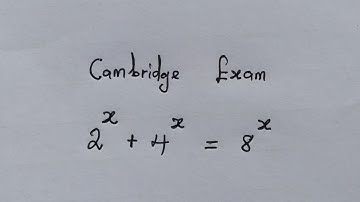 Interesting exponential equation from Cambridge Exam | Can you solve ?