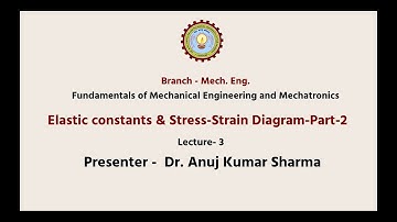 Fundamentals of Mechanical Engineering And Mechatronics  | Elastic Constants |AKTU Digital Education