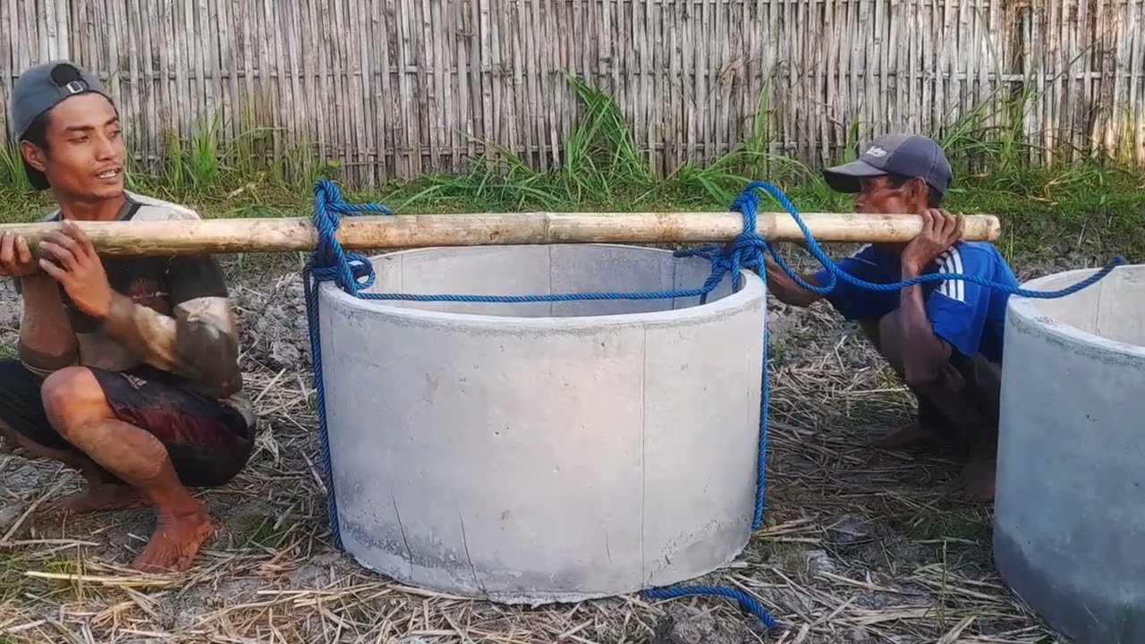 Cara Mengikat Buis Beton..Mengangkat Memindahkan dan Memasukkan ke Lubang Galian