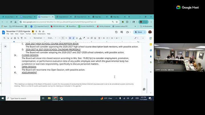 11.17.25 - OFPS Board Meeting