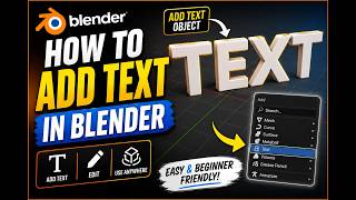 How To Add Text in Blender