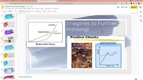 Malthus Theory Main Concepts (Positive Checks)