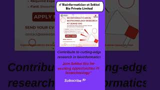 🚀 Bioinformatician at Sekkei Bio Private Limited.