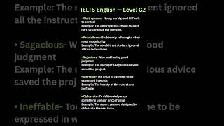 IELTS English - C2 Level ✅ #english #learnenglish #vocabulary #spokenenglish