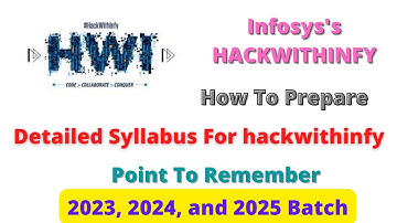 Infosys || HackWithInfy || coding competition || How To Prepare || Detailed Syllabus || Must Watch