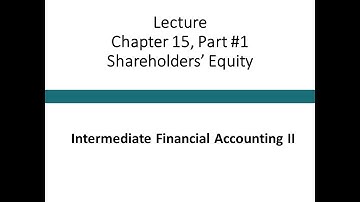 Lecture - Shareholders