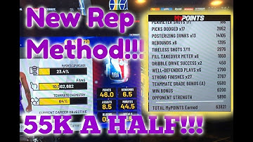 New Rep Method!!! NBA 2k19 How to Get 55K My Points a Half! EyeamBabys Method explained!
