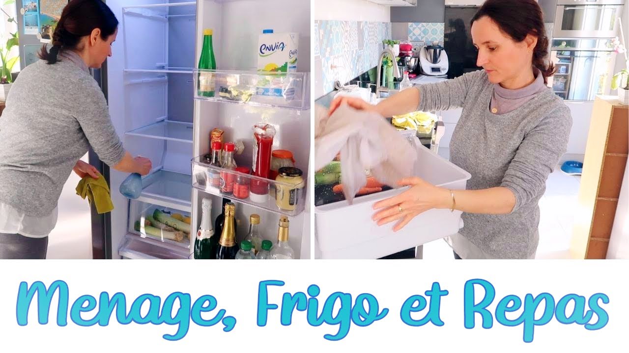 MOTIVATION MENAGE, NETTOYAGE DU FRIGO ET LES REPAS DU JOUR ! | LITTLE BENE