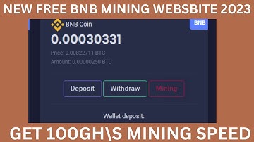 New Free BNB Mining Website 2023 | Free Cloud Mining | Crypto Mining