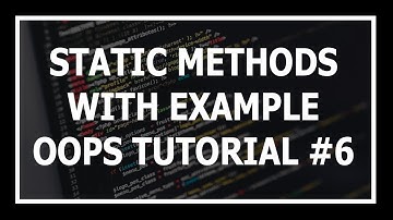 [Hindi] Static Methods In Python oops | Object Oriented Programming In Python Tutorial #6