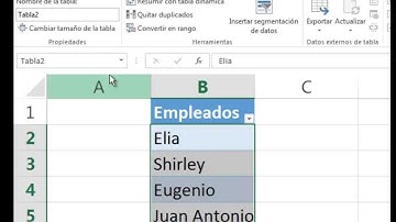Validar Celdas usando la opción tabla