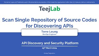 Scanning Single GitHub Repository (Source Code) for Discovering APIs