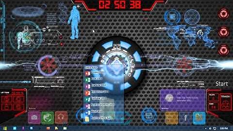 Rainmeter (desktop Modification), 7stacks (Taskbar Menu), jarvis (Voice Recognation)