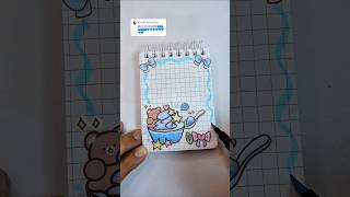 Easy Kawaii Blue 💙 Journal Decoration Ideas 🩵 #Shorts #journalwithme