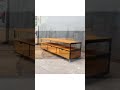 Rack Industrial de Ferro e Madeira