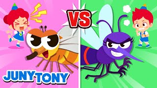 Fly vs. Mosquito | No No, Go Away! | The Most Hated Pest | Insect Songs for Kids | JunyTony