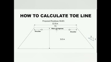 How to calculate toe line of road.
