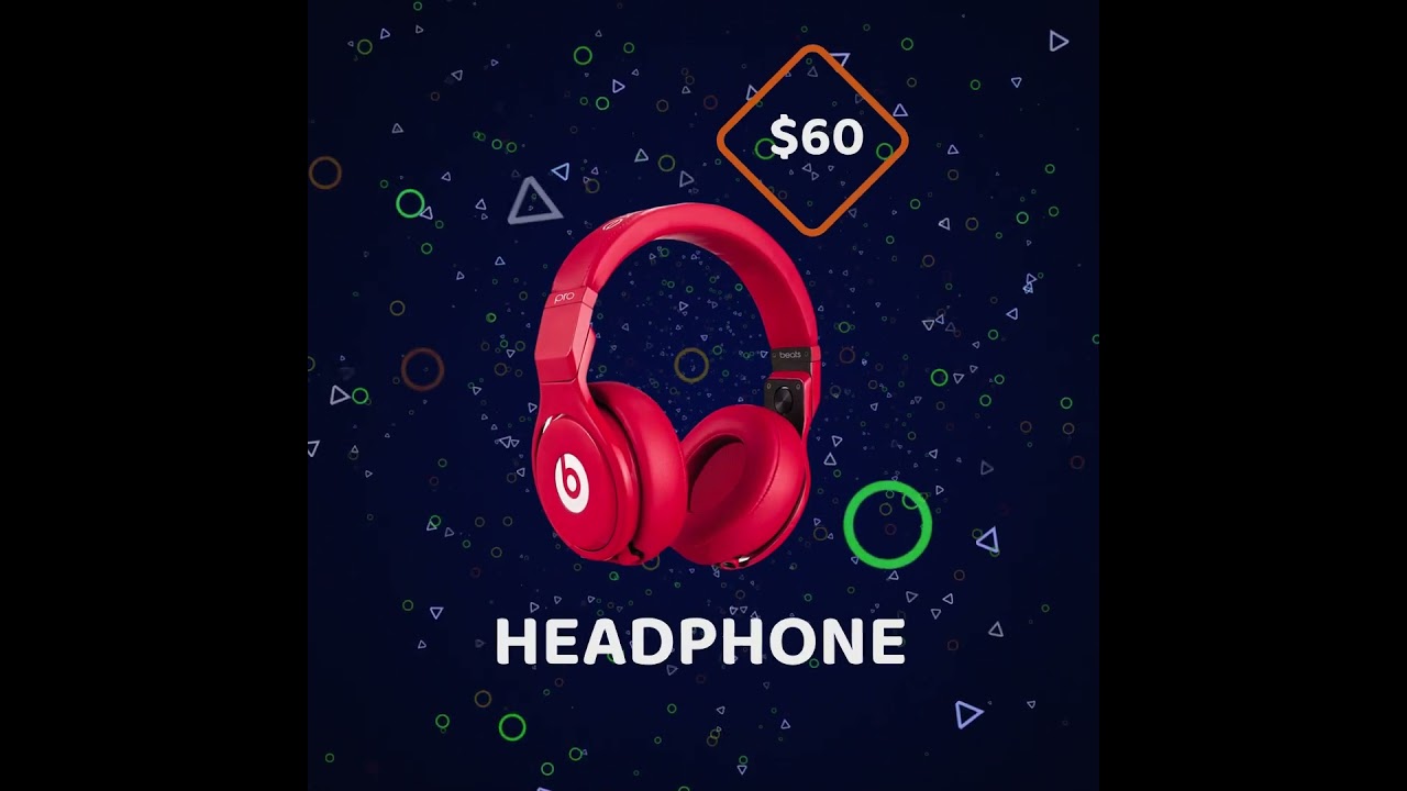 Product Animation Ads / After Effects / Headphone Animation Ads / Promotional  Motion  Ads