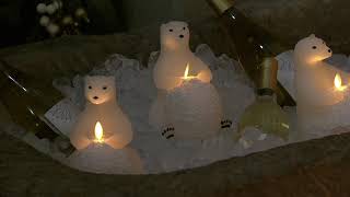 Martha Stewart Flameless Polar Bear Candle With Remote on QVC