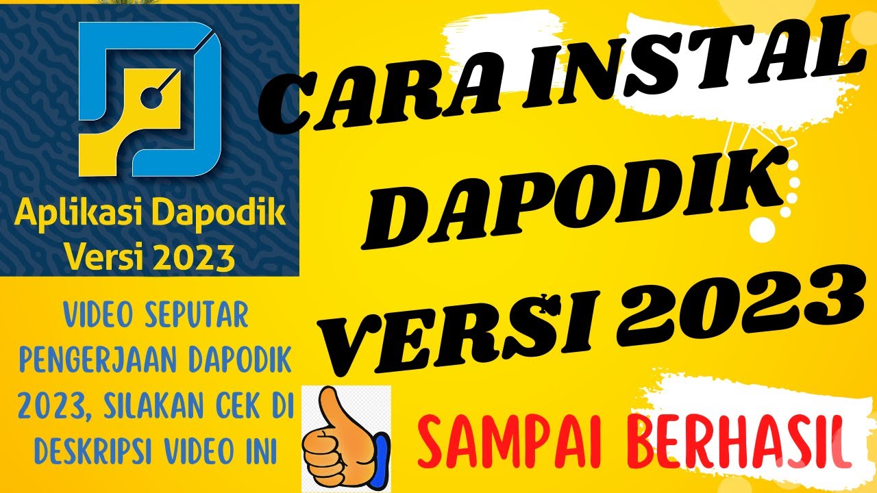 CARA INSTAL DAPODIK 2023 SAMPAI BERHASIL 
