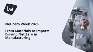 From Materials to Impact: Driving Net Zero in Manufacturing