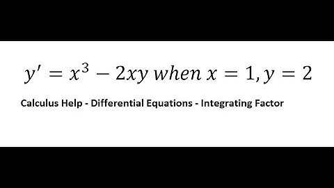 Calculus Help: Differential Equation - Integrating Factor - y