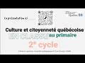 CCQ Primaire - Exploration par le 2e cycle de la planification et de l'évaluation du programme CCQ