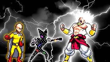 Accurate Saitama SM OP & Cosmic Garou V2 OP VS Limit Break Broly SSJ4 V2 OP in Jump Force Mugen