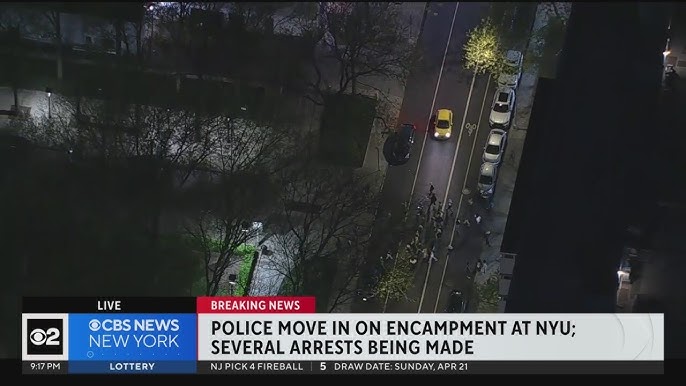 Nypd Moves In On Nyu Encampment Starts Making Arrests