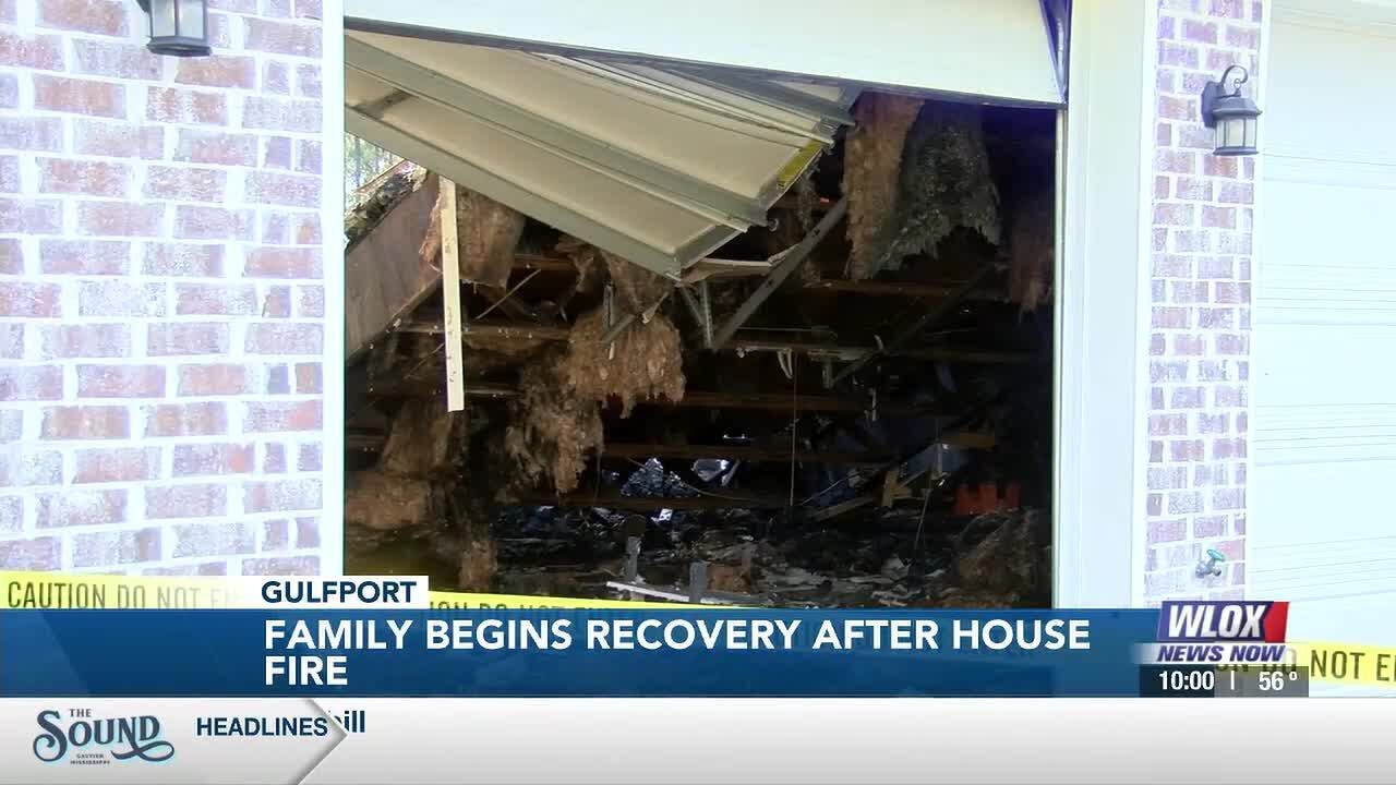 Saucier family displaced after fire leaves home destroyed - YouTube