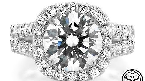 Custom Split Shank Halo Engagement Ring