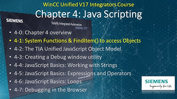 WinCC Unified v17 # 10: JavaScript System Functions and FindItem() 🔎 #WinCCGURU