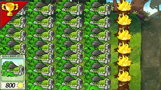 99BigGatlingPea+TorchWood VS 999Zombies-------Plants vs Zombies