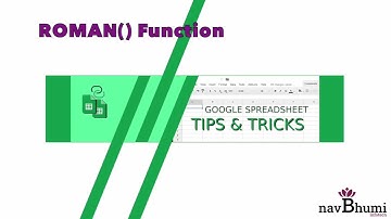 Roman function google spreadsheet