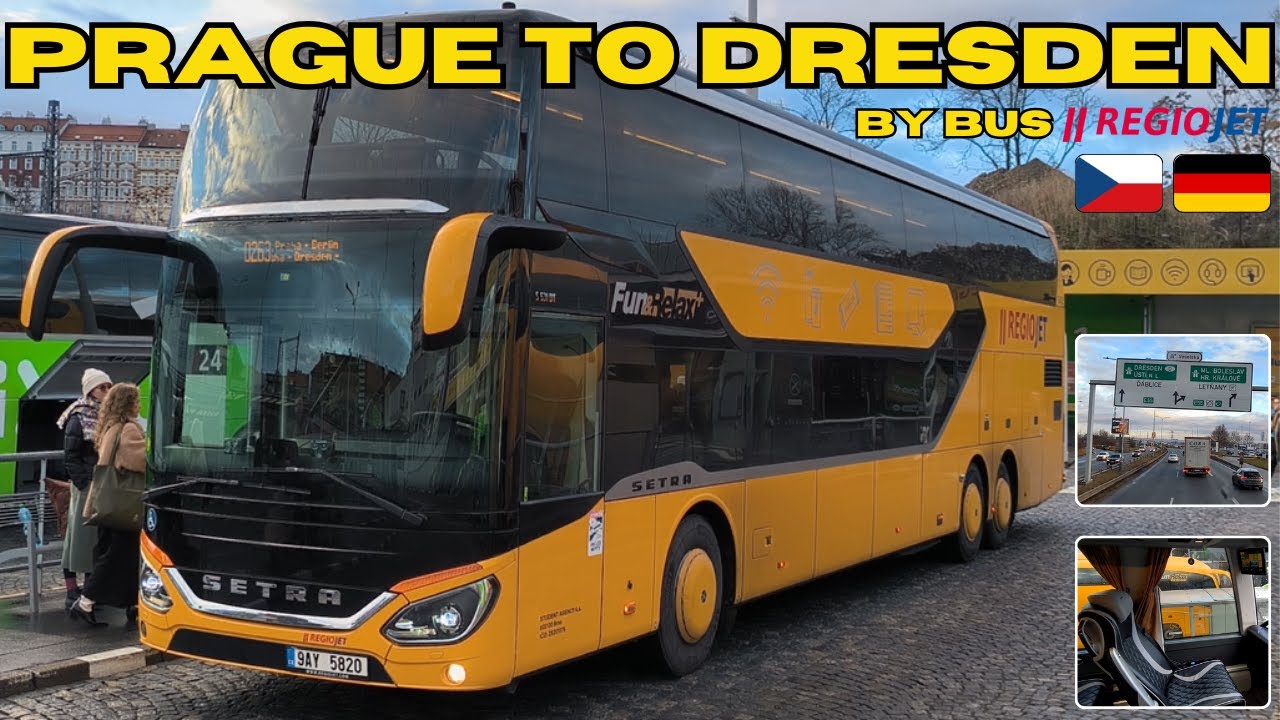 From PRAGUE 🇨🇿 to DRESDEN 🇩🇪 by RegioJet comfortable bus