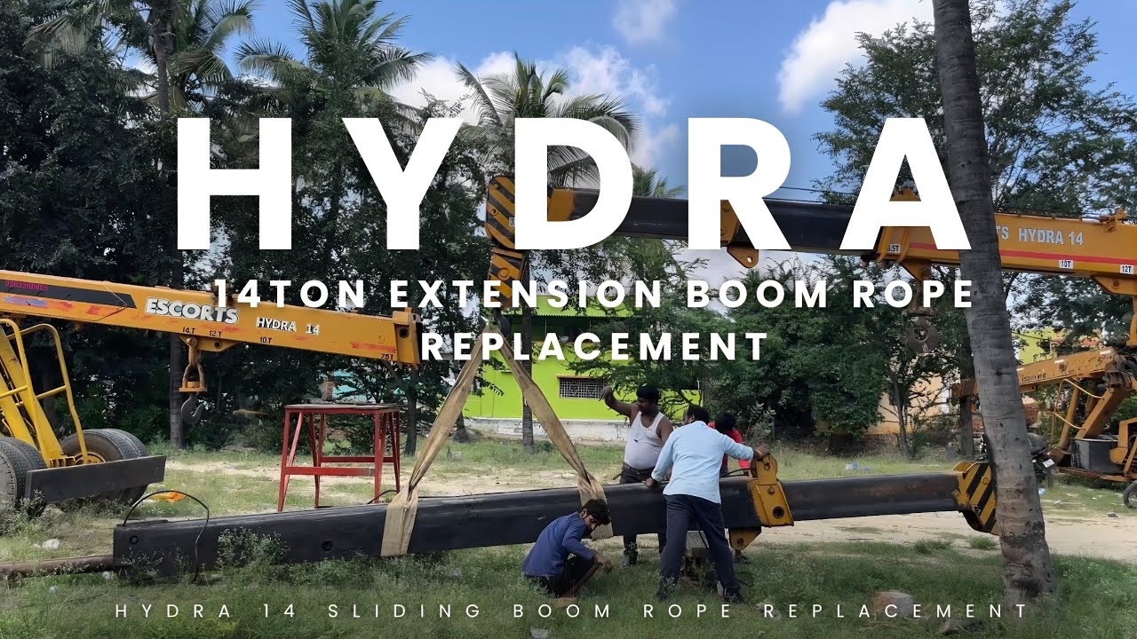 Hydra 14 sliding boom rope replacement - YouTube