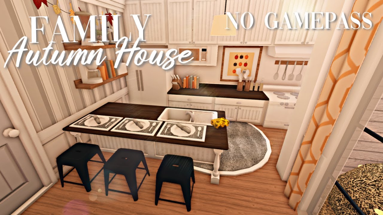 Roblox Bloxburg - No Gamepass Autumnal Family House ( Interior ...