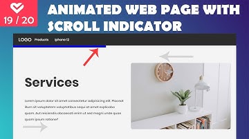 Build an animated landing page with scroll indicator | Project #19