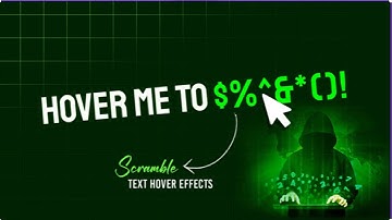 Ultimate Text Scramble Effect - JavaScript Tutorial #coding #webdevelopment #html #javascript #css