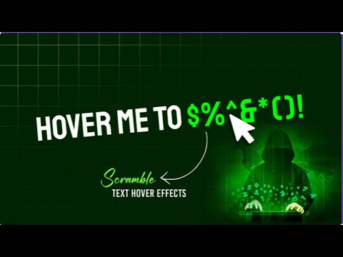 Ultimate Text Scramble Effect - JavaScript Tutorial #coding #webdevelopment #html #javascript #css