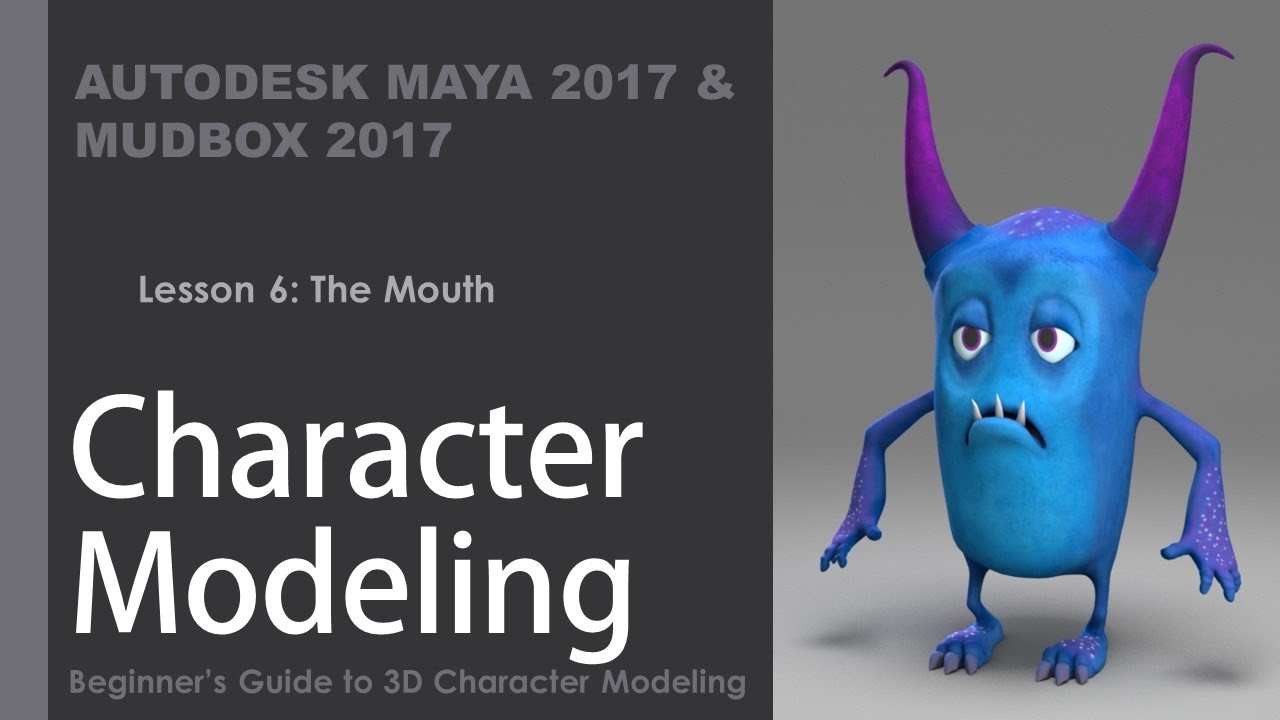 Character Modeling in Maya 2017 - Lesson 6 - The Mouth - YouTube