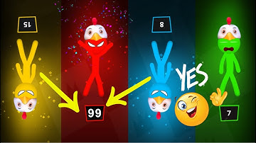 Stickman Party - Part 9. Ultimate Crazy Game! Tournament Mini Games Walkthrough