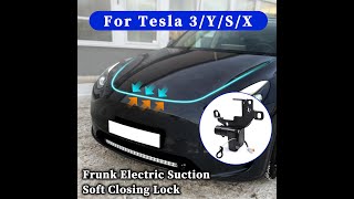 How to install Tesla model y Frunk soft closing in car
