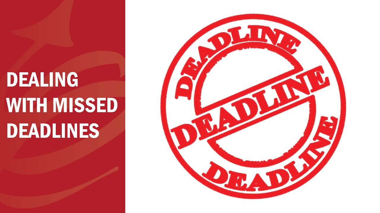 Красный домен. Дедлайн штамп. Deadline. Meet a deadline. Missed.