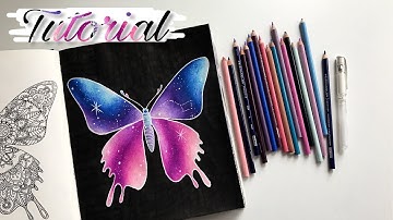 TUTORIAL: Easy galaxy with colored pencils