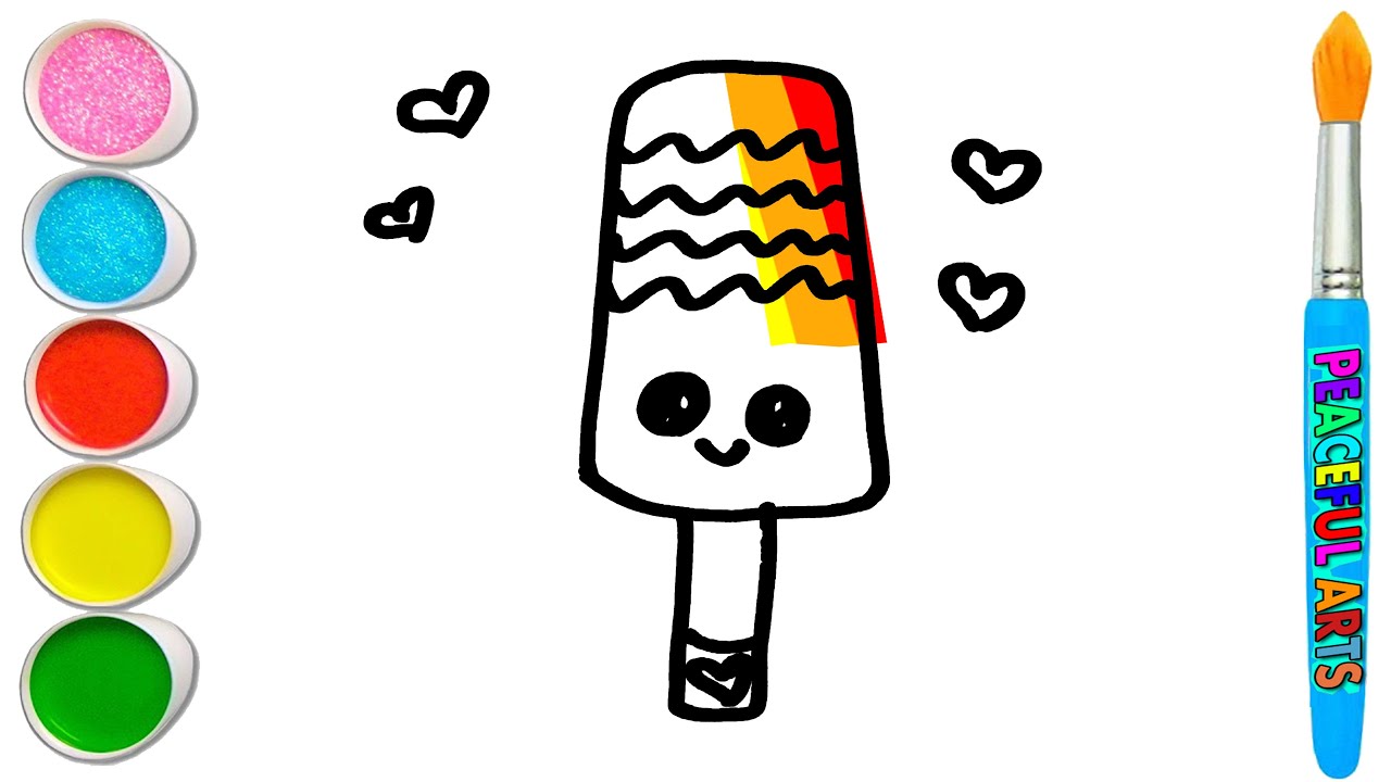 Let's Draw And Paint Jelly Ice Cream Together | Painting, Drawing ...