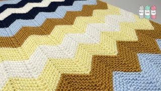 How to Knit a FUNKY Modern Blanket!