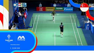 Singapore shuttler Loh Kean Yew drops set 2 to Alwi in Team's semi-finals | Badminton SEA Games 2025