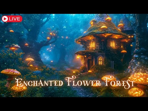Enchanted Forest Music 🍄 Relax Gently With Magical Mushroom House 🍄 LIVE 11H - NO MID - ROLL ADS