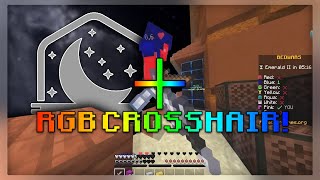 Lunar Crosshair Mod For Minecraft Bedrock Edition! (RGB ANIMATED CROSSHAIR!)